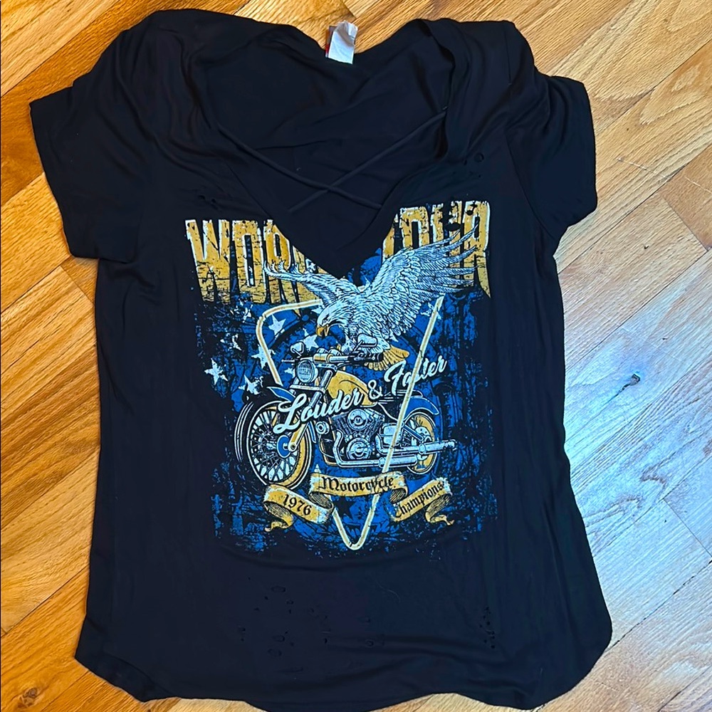 Libian Black Graphic Short Sleeve T-Shirt